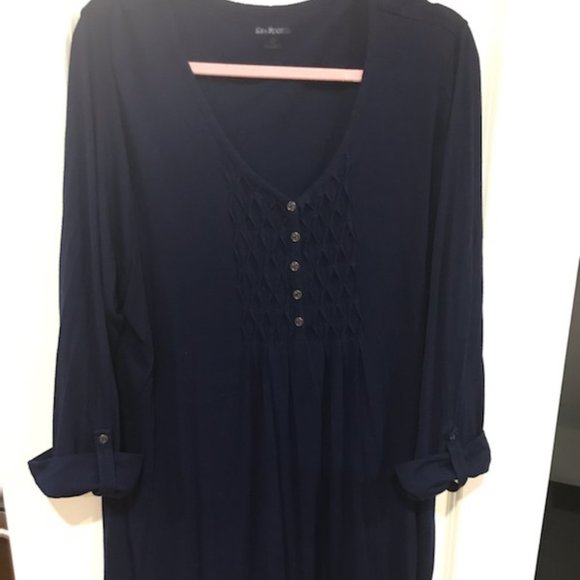 Kim Rogers Womens Plus Size 2X Blue Dress - Picture 2 of 4